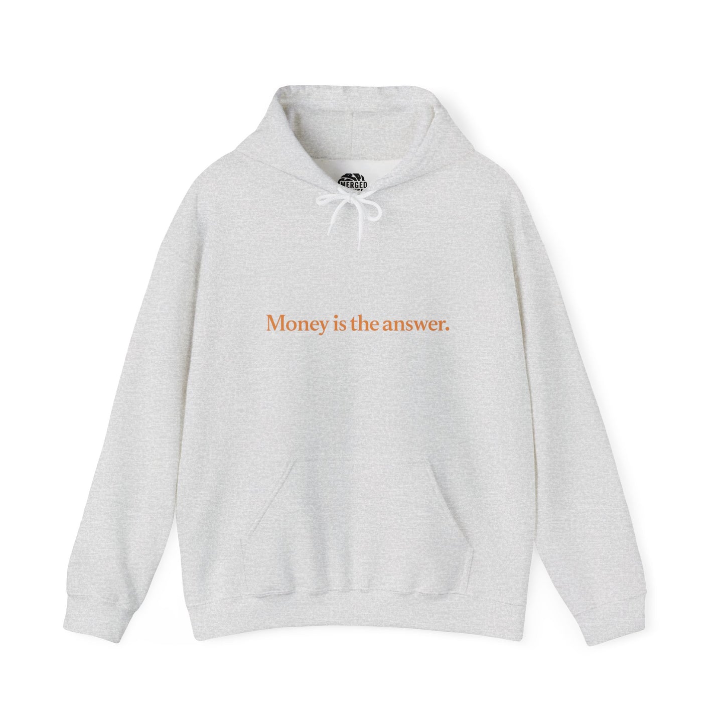 Money is the Answer Unisex Heavy Blend Hooded Sweatshirt, Casual Wear, Gift for Friends, Relaxed Style, Motivation Apparel