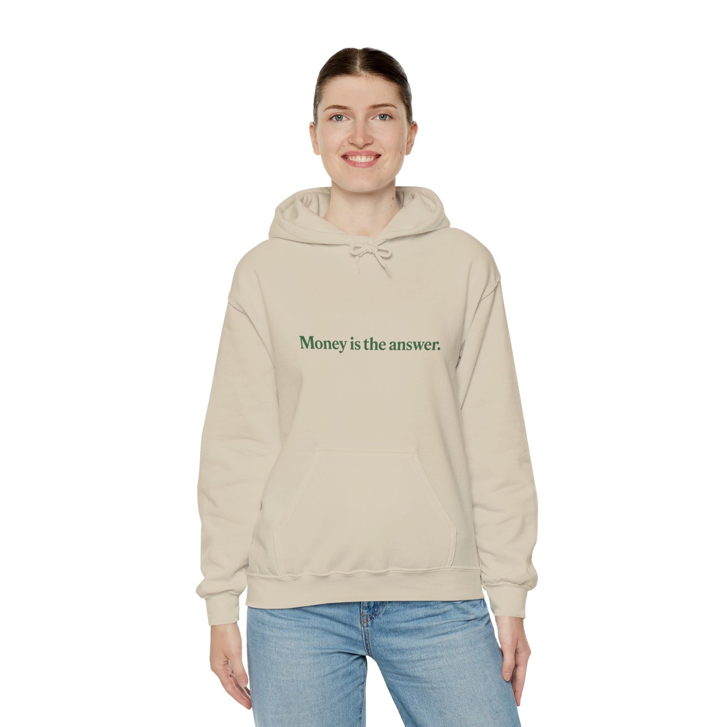 Money is the Answer Hoodie, Unisex Pullover Sweatshirt, Casual Streetwear, Gift for Entrepreneurs, Motivational Apparel