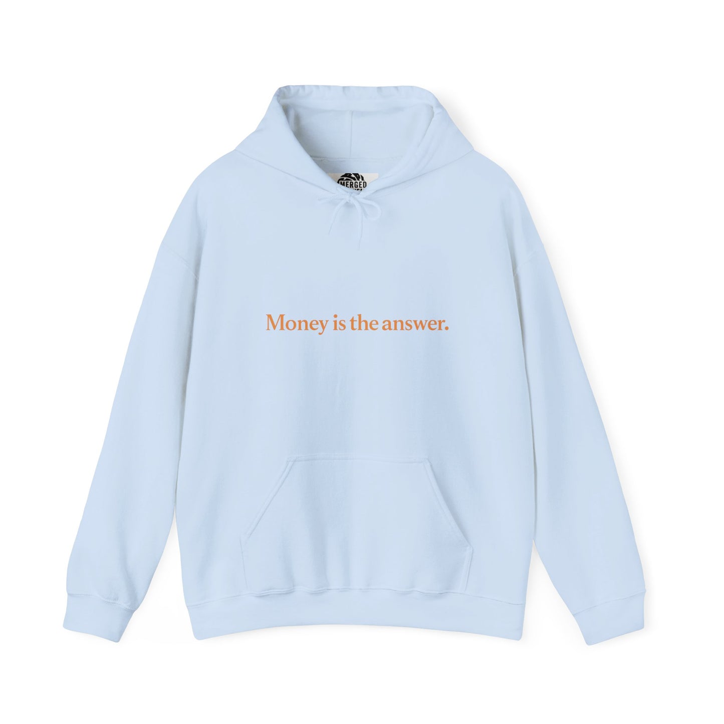 Money is the Answer Unisex Heavy Blend Hooded Sweatshirt, Casual Wear, Gift for Friends, Relaxed Style, Motivation Apparel