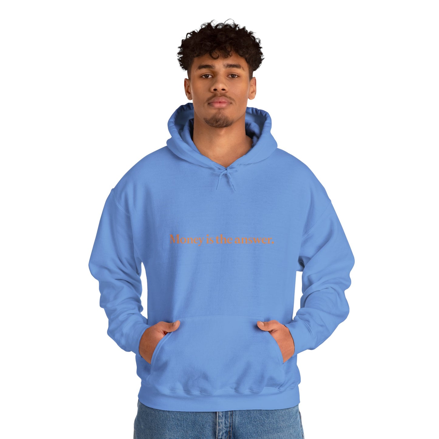 Money is the Answer Unisex Heavy Blend Hooded Sweatshirt, Casual Wear, Gift for Friends, Relaxed Style, Motivation Apparel