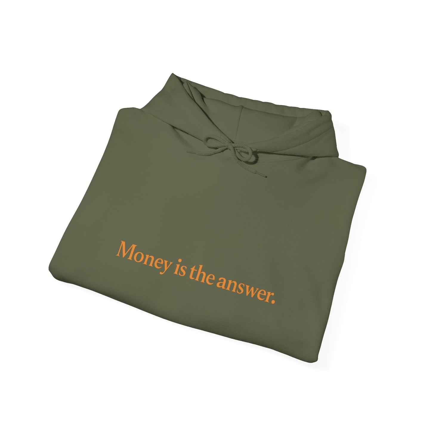 Money is the Answer Unisex Heavy Blend Hooded Sweatshirt, Casual Wear, Gift for Friends, Relaxed Style, Motivation Apparel