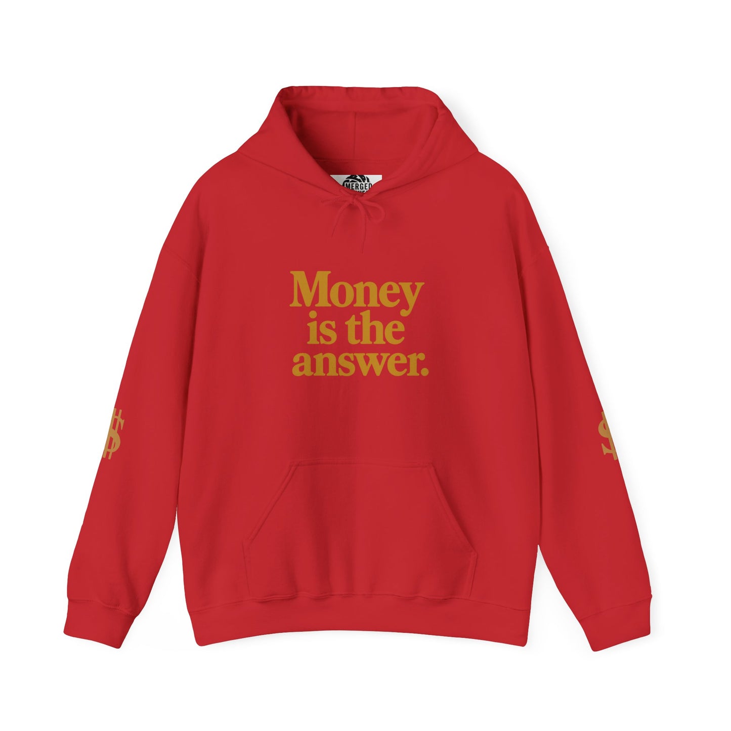 Money is the Answer Hoodie (gold), Cozy Sweatshirt for Entrepreneurs, Trendy Gift for Financial Freedom, Comfortable Casual Wear, [...]