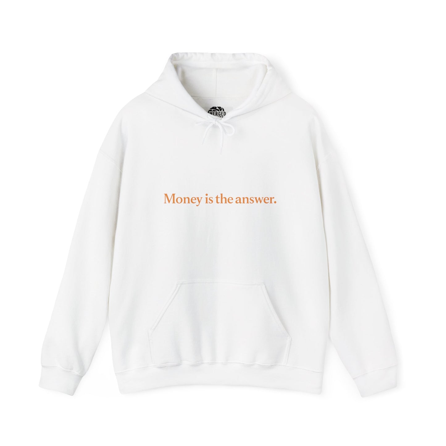 Money is the Answer Unisex Heavy Blend Hooded Sweatshirt, Casual Wear, Gift for Friends, Relaxed Style, Motivation Apparel