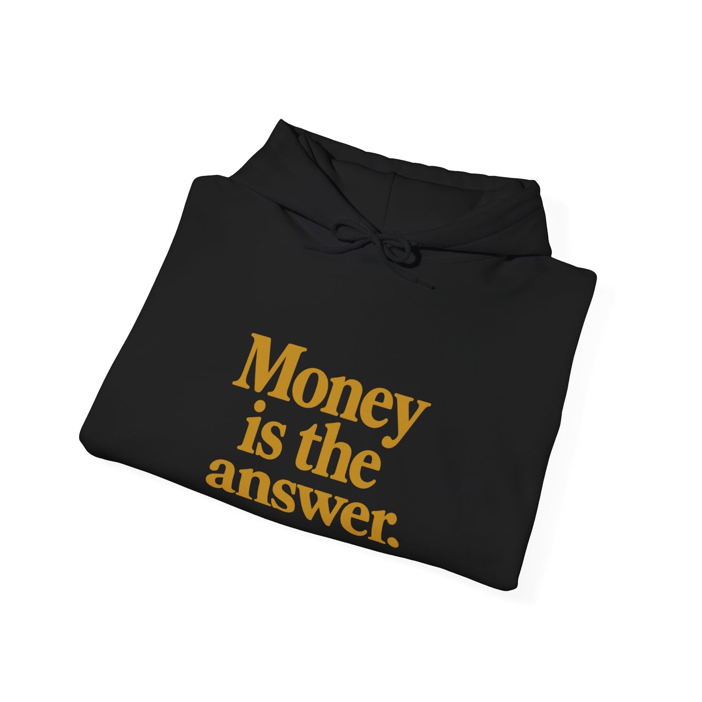 Money is the Answer Hoodie (gold), Cozy Sweatshirt for Entrepreneurs, Trendy Gift for Financial Freedom, Comfortable Casual Wear, [...]