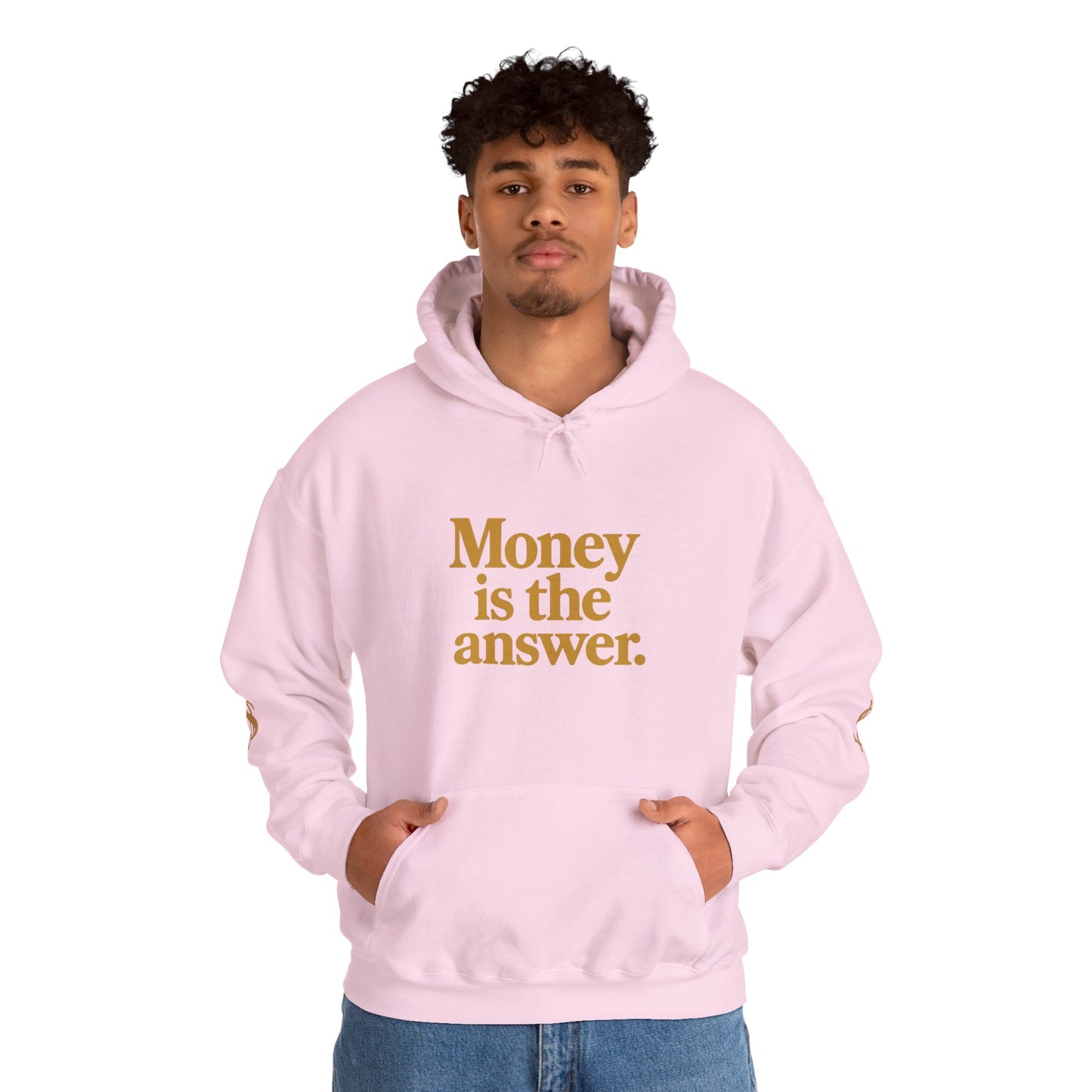 Money is the Answer Hoodie (gold), Cozy Sweatshirt for Entrepreneurs, Trendy Gift for Financial Freedom, Comfortable Casual Wear, [...]