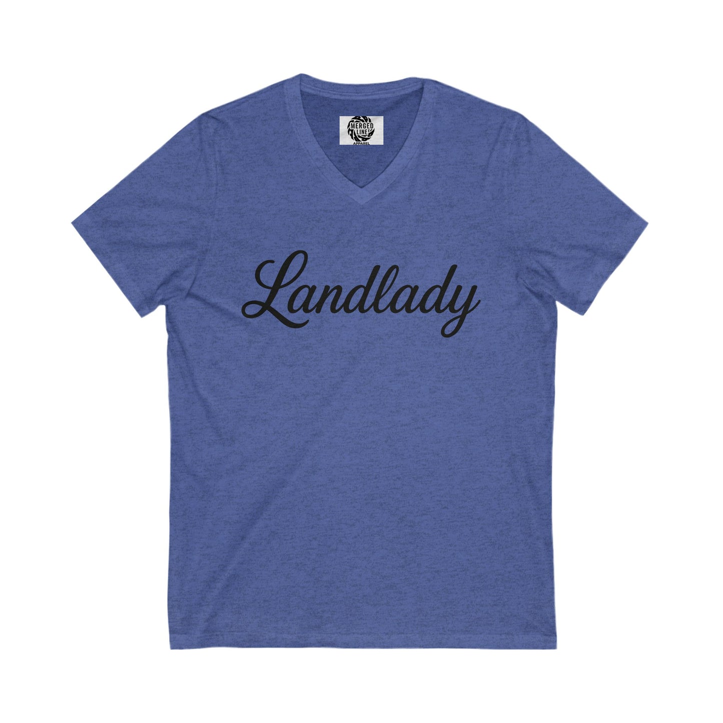 Landlady V-Neck Tee, Casual Wear, Gift for Homeowners, Women's Fashion, Birthday Gift, Relaxed Fit Top
