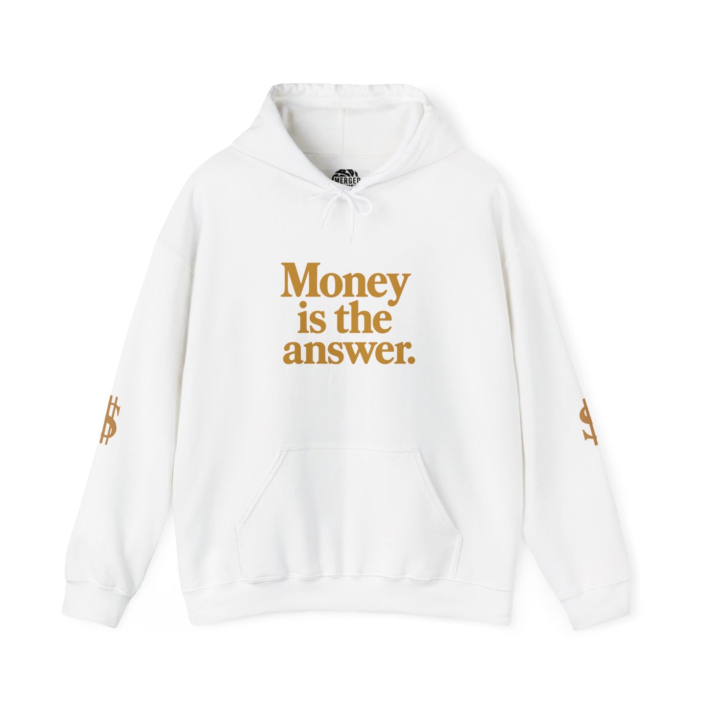 Money is the Answer Hoodie (gold), Cozy Sweatshirt for Entrepreneurs, Trendy Gift for Financial Freedom, Comfortable Casual Wear, [...]