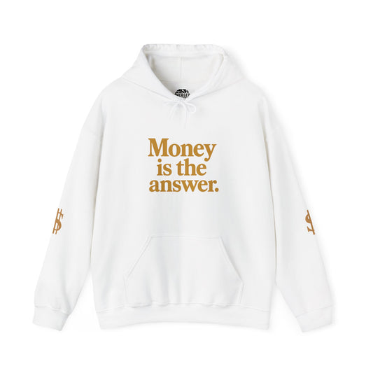Money is the Answer Hoodie (gold), Cozy Sweatshirt for Entrepreneurs, Trendy Gift for Financial Freedom, Comfortable Casual Wear, [...]
