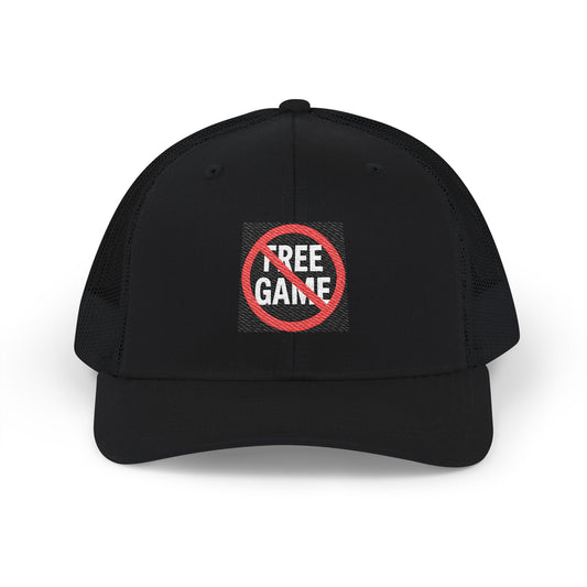 Embroidered No Free Game Snapback Trucker Cap, Stylish Cap, Casual Hat, Men's Accessory, Summer Style, Outdoor Gear