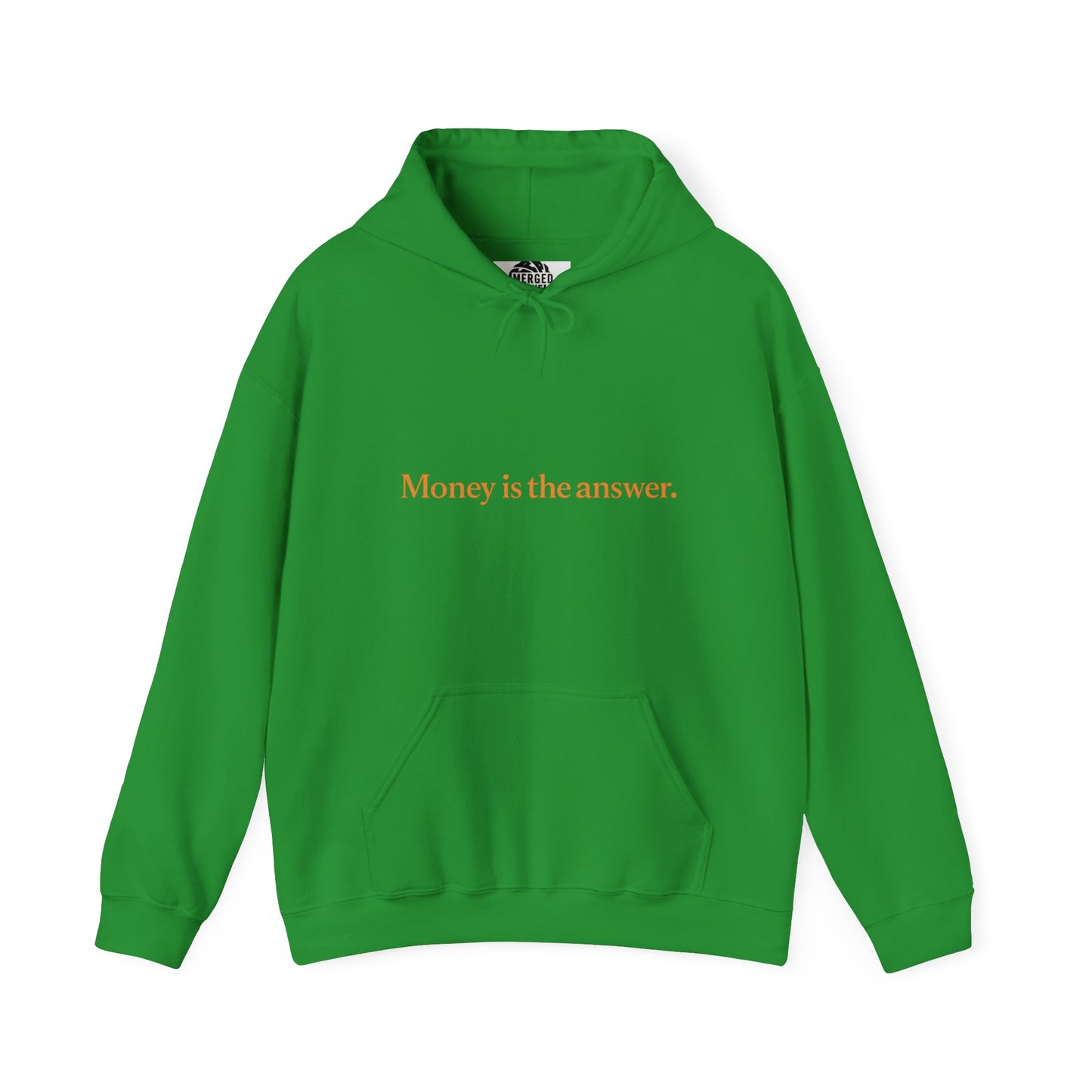 Money is the Answer Unisex Heavy Blend Hooded Sweatshirt, Casual Wear, Gift for Friends, Relaxed Style, Motivation Apparel