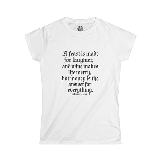 Women's Inspirational Quote Tee, Funny Tee for Wine Lovers, Gift for Friends, Holiday Apparel, Casual T-Shirt
