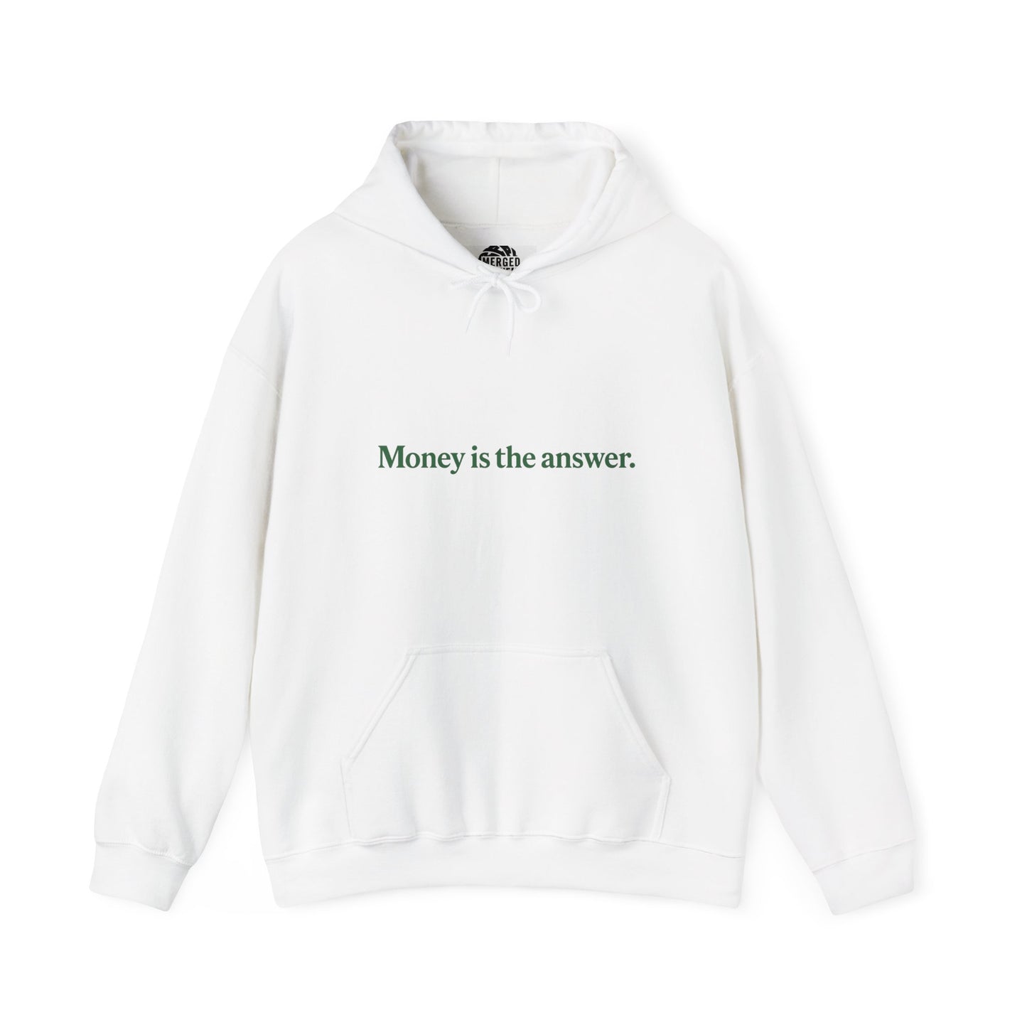 Money is the Answer Hoodie, Unisex Pullover Sweatshirt, Casual Streetwear, Gift for Entrepreneurs, Motivational Apparel