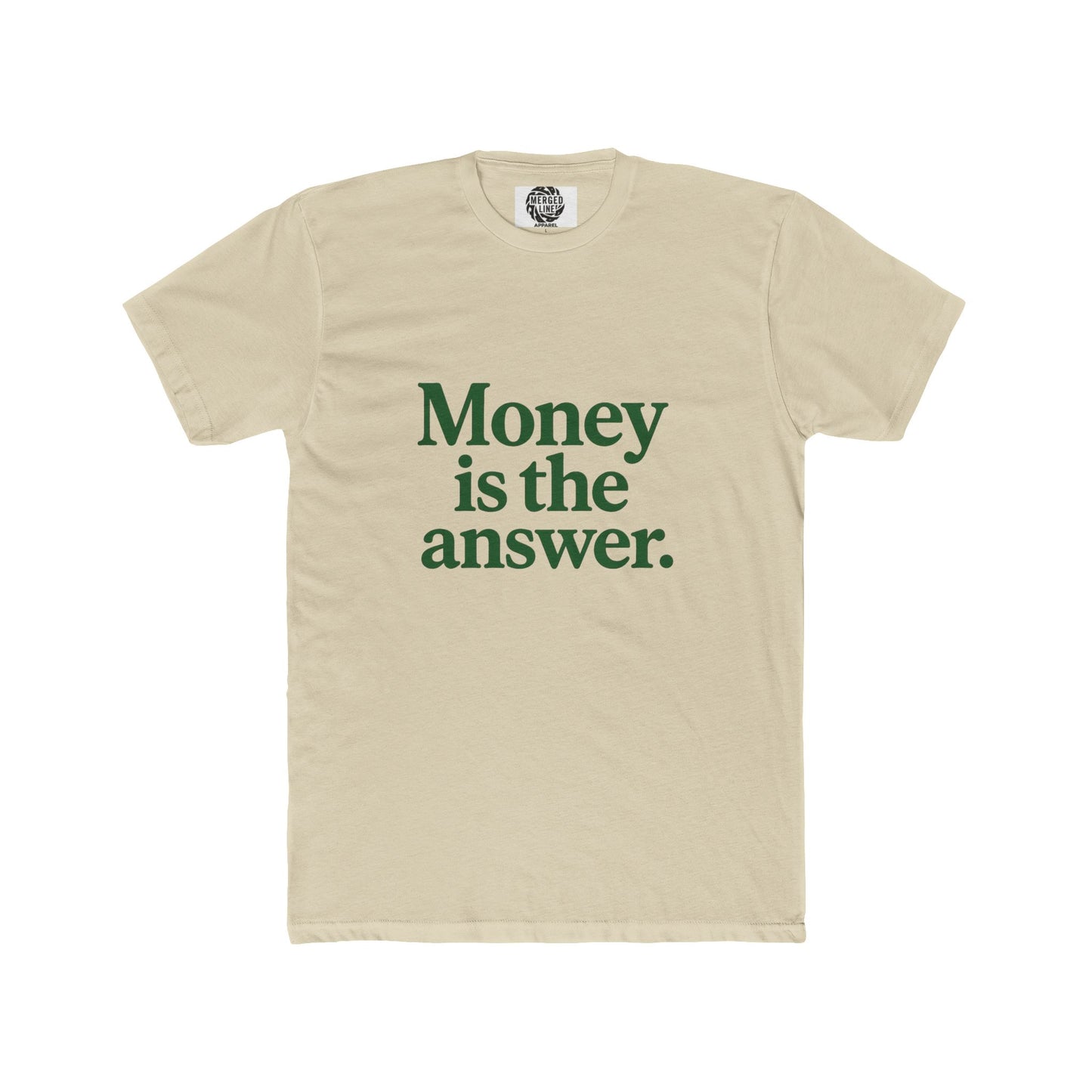 Money is the Answer Unisex Cotton Crew Tee, Casual Style, Graphic Tee, Gift for Entrepreneurs, Motivational Shirt, Everyday Wear