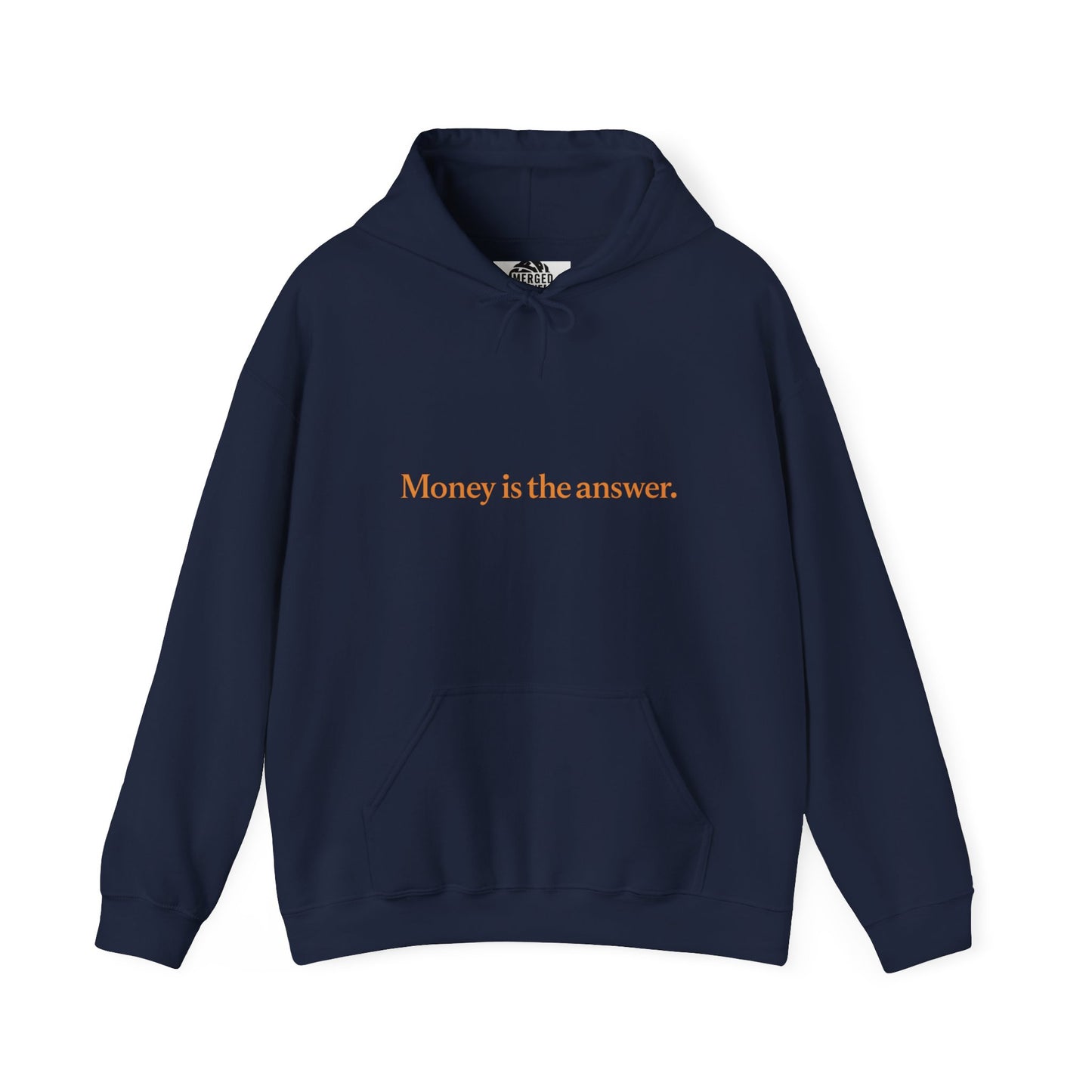 Money is the Answer Unisex Heavy Blend Hooded Sweatshirt, Casual Wear, Gift for Friends, Relaxed Style, Motivation Apparel