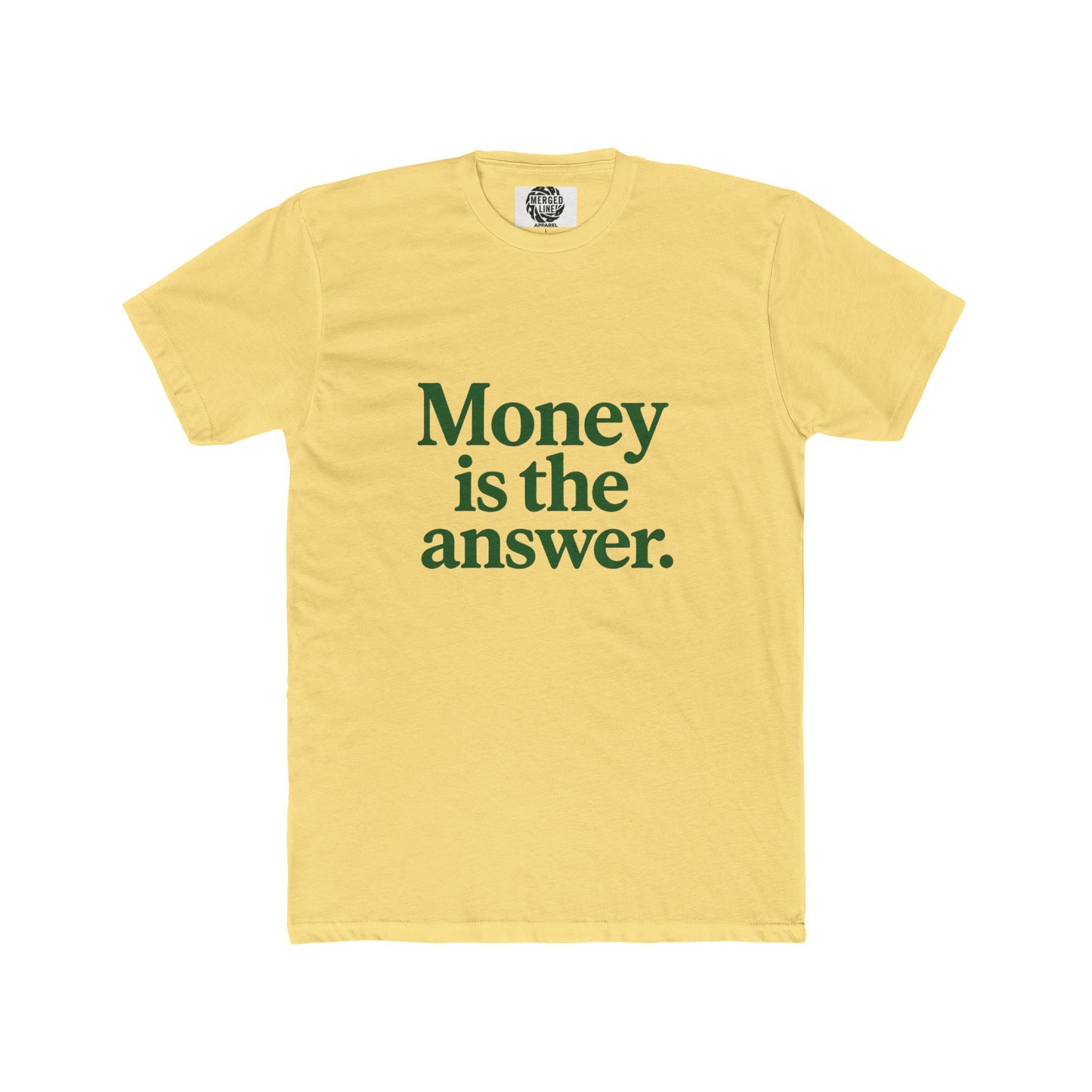Money is the Answer Unisex Cotton Crew Tee, Casual Style, Graphic Tee, Gift for Entrepreneurs, Motivational Shirt, Everyday Wear