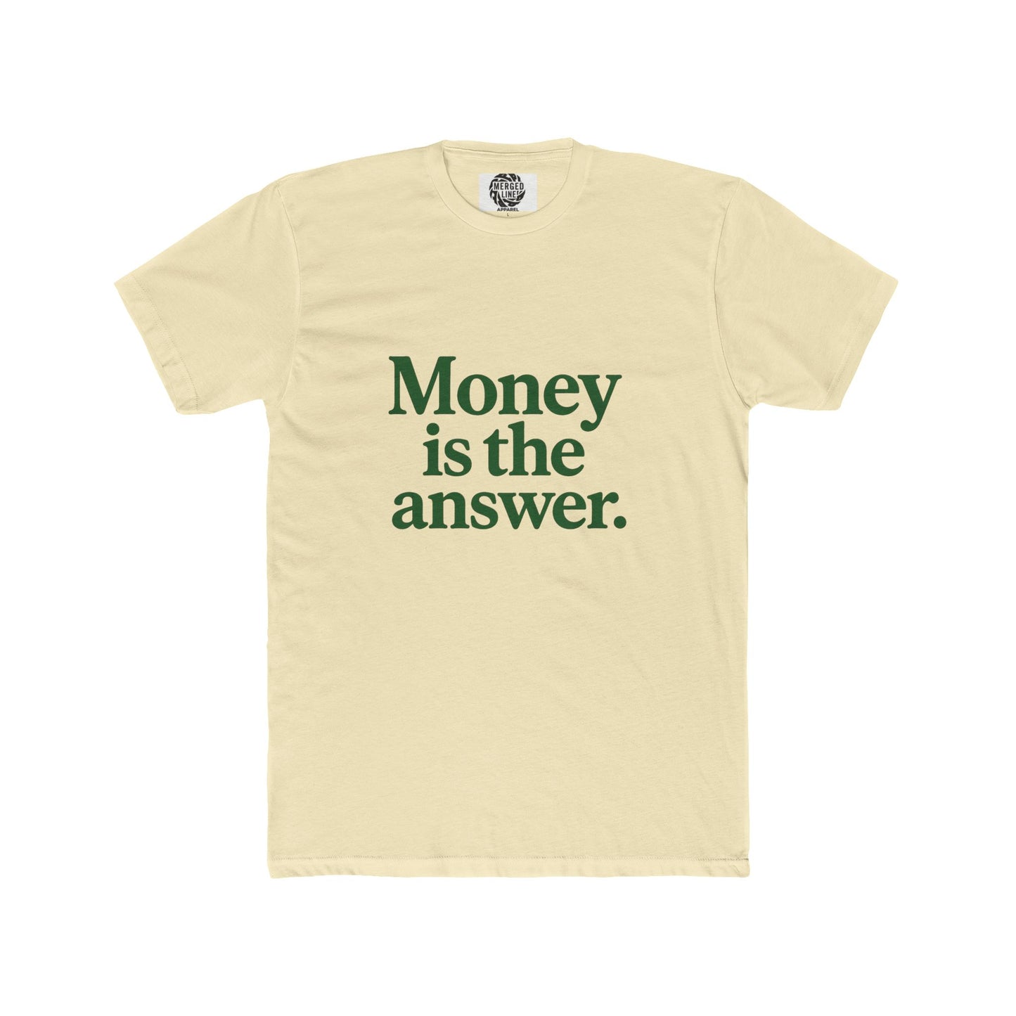 Money is the Answer Unisex Cotton Crew Tee, Casual Style, Graphic Tee, Gift for Entrepreneurs, Motivational Shirt, Everyday Wear