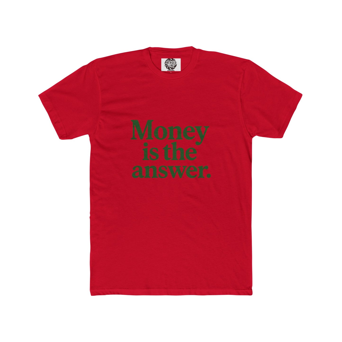 Money is the Answer Unisex Cotton Crew Tee, Casual Style, Graphic Tee, Gift for Entrepreneurs, Motivational Shirt, Everyday Wear