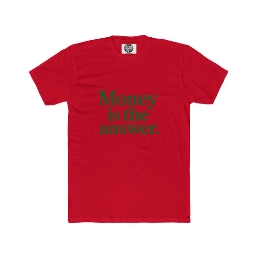 Money is the Answer Unisex Cotton Crew Tee, Casual Style, Graphic Tee, Gift for Entrepreneurs, Motivational Shirt, Everyday Wear