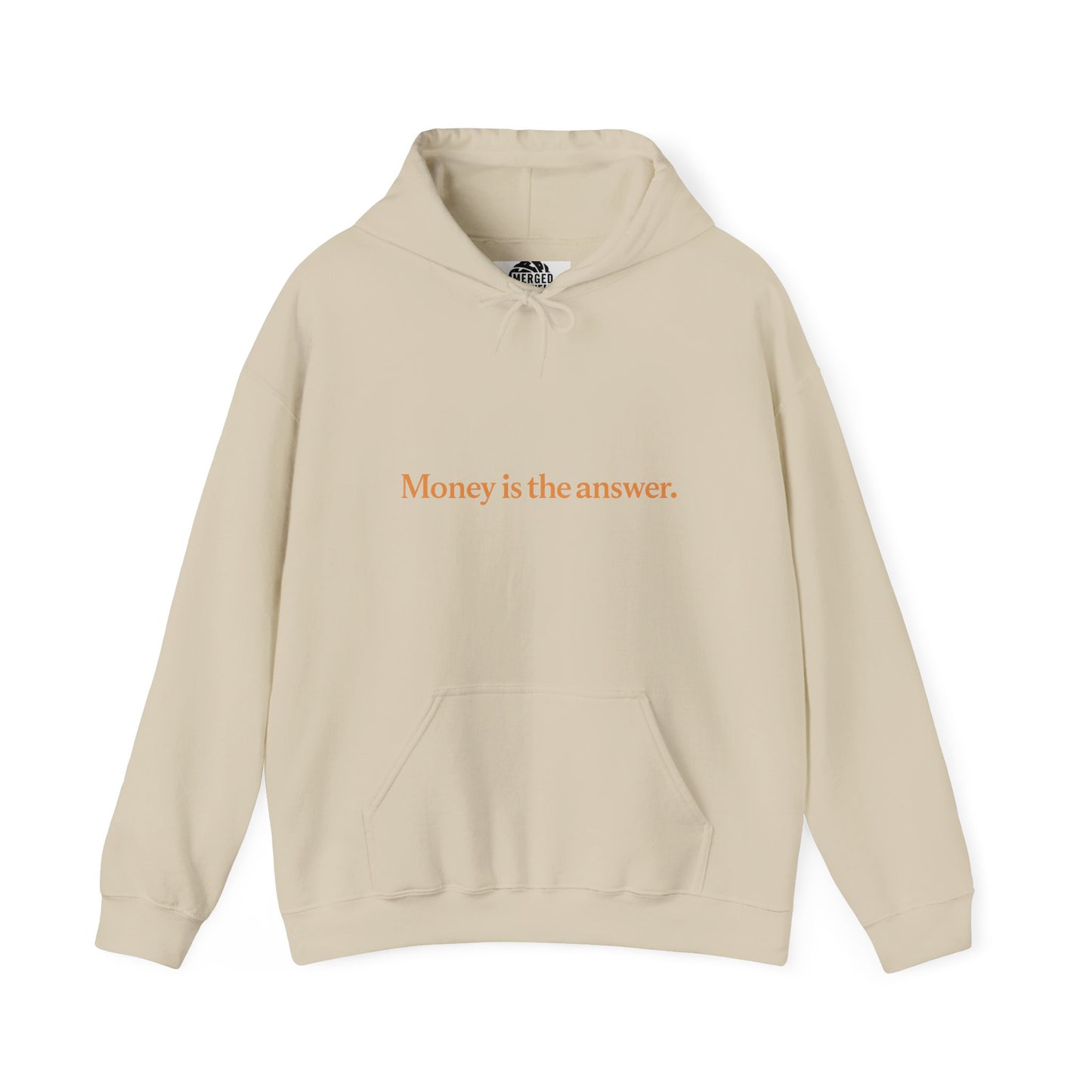 Money is the Answer Unisex Heavy Blend Hooded Sweatshirt, Casual Wear, Gift for Friends, Relaxed Style, Motivation Apparel