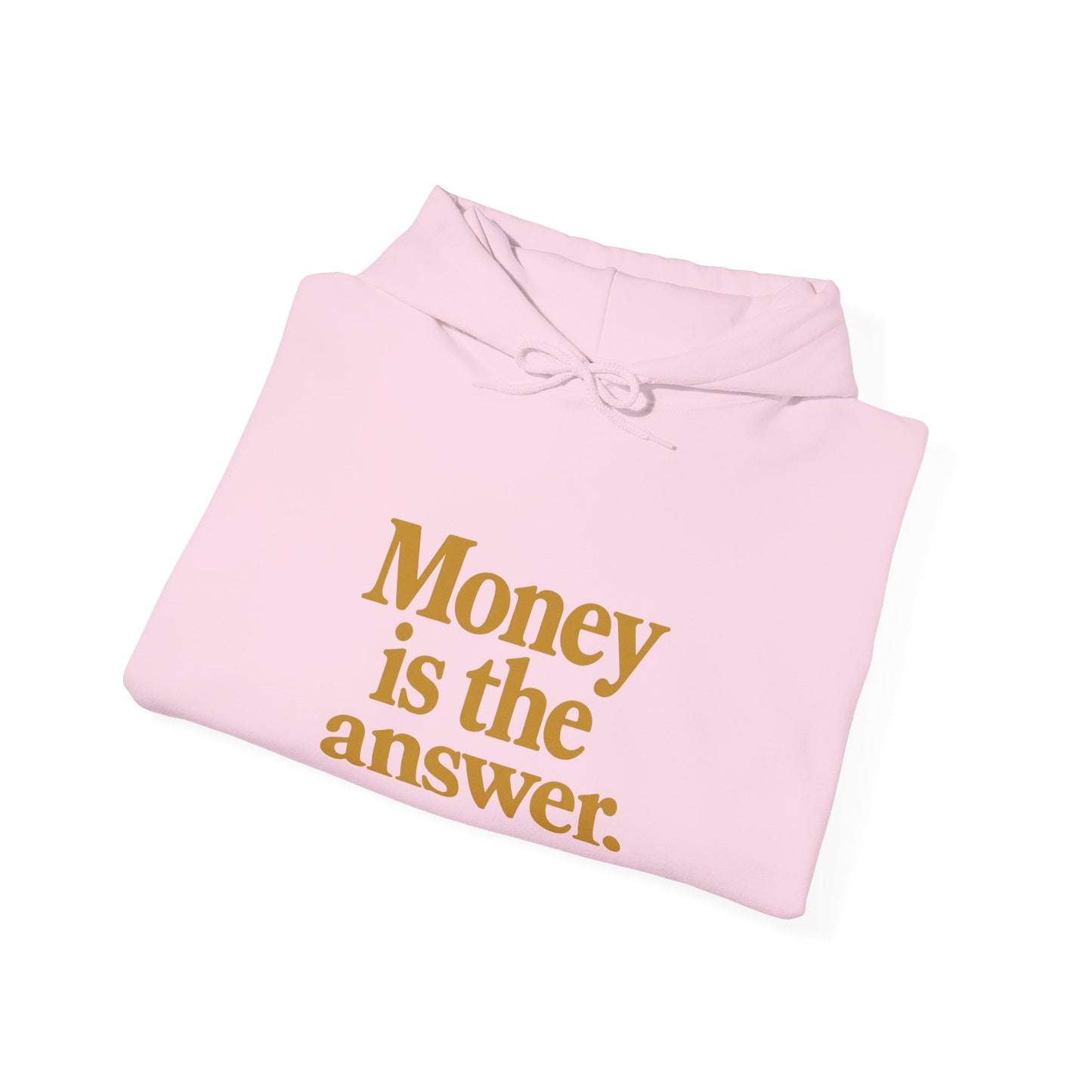Money is the Answer Hoodie (gold), Cozy Sweatshirt for Entrepreneurs, Trendy Gift for Financial Freedom, Comfortable Casual Wear, [...]