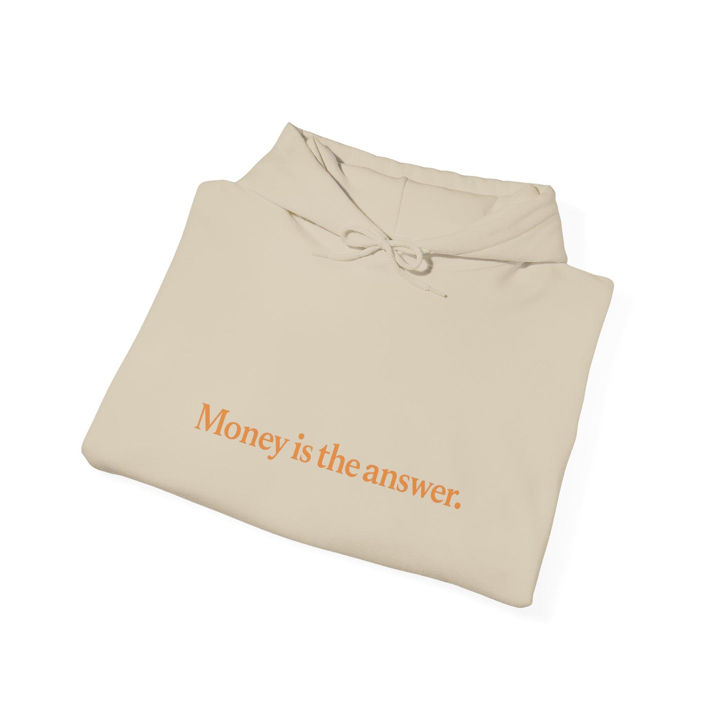 Money is the Answer Unisex Heavy Blend Hooded Sweatshirt, Casual Wear, Gift for Friends, Relaxed Style, Motivation Apparel