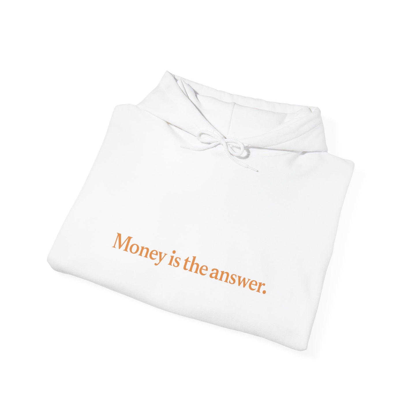 Money is the Answer Unisex Heavy Blend Hooded Sweatshirt, Casual Wear, Gift for Friends, Relaxed Style, Motivation Apparel