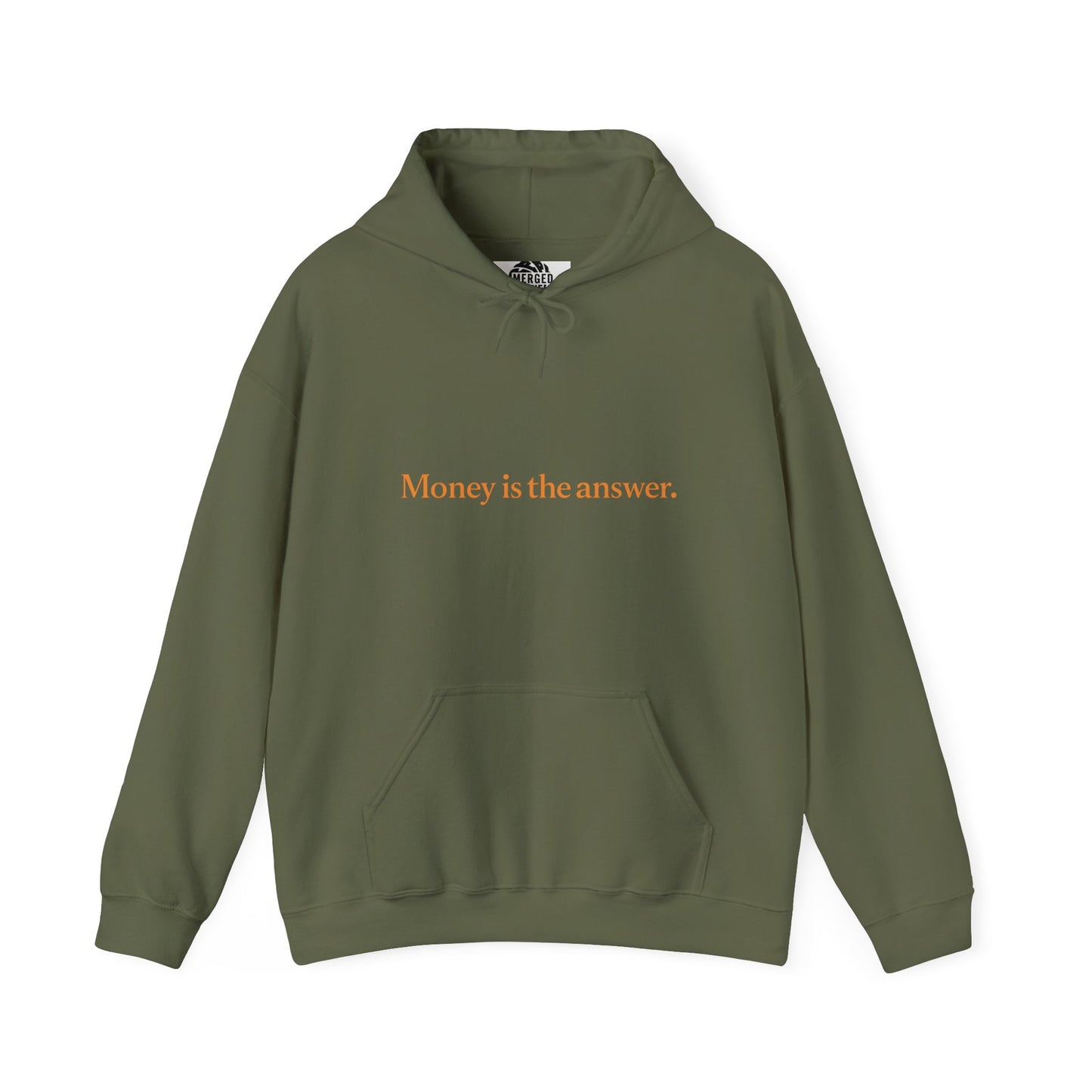 Money is the Answer Unisex Heavy Blend Hooded Sweatshirt, Casual Wear, Gift for Friends, Relaxed Style, Motivation Apparel