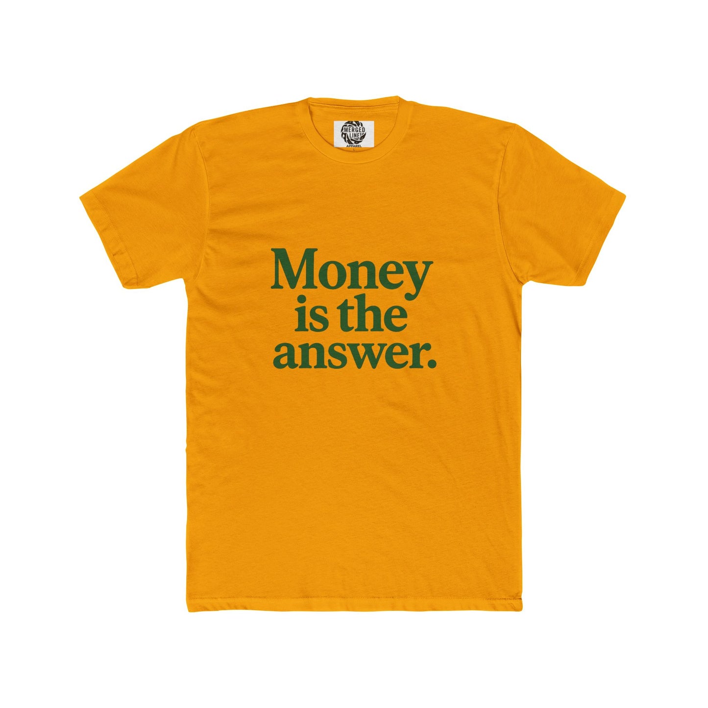 Money is the Answer Unisex Cotton Crew Tee, Casual Style, Graphic Tee, Gift for Entrepreneurs, Motivational Shirt, Everyday Wear