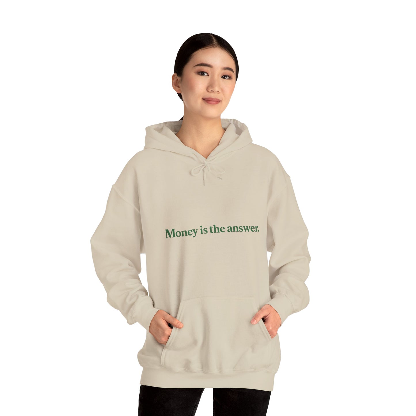 Money is the Answer Hoodie, Unisex Pullover Sweatshirt, Casual Streetwear, Gift for Entrepreneurs, Motivational Apparel