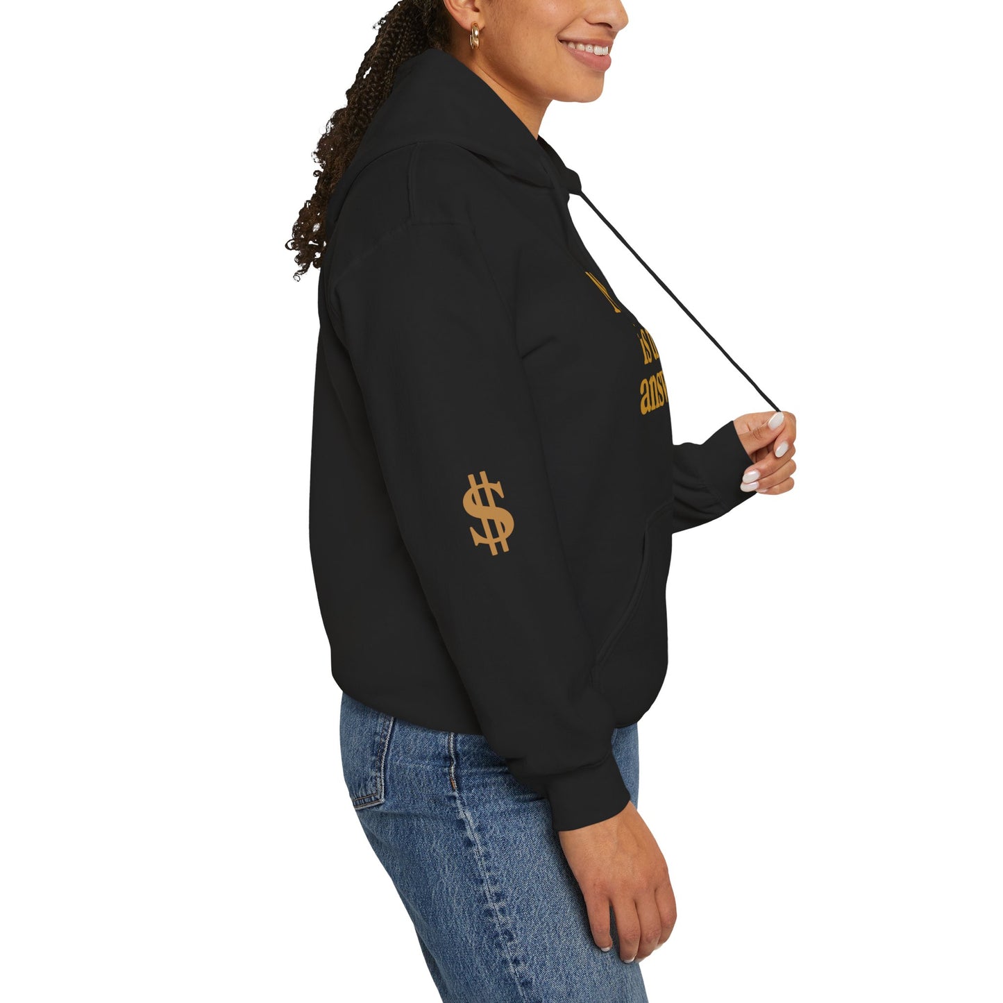 Money is the Answer Hoodie (gold), Cozy Sweatshirt for Entrepreneurs, Trendy Gift for Financial Freedom, Comfortable Casual Wear, [...]