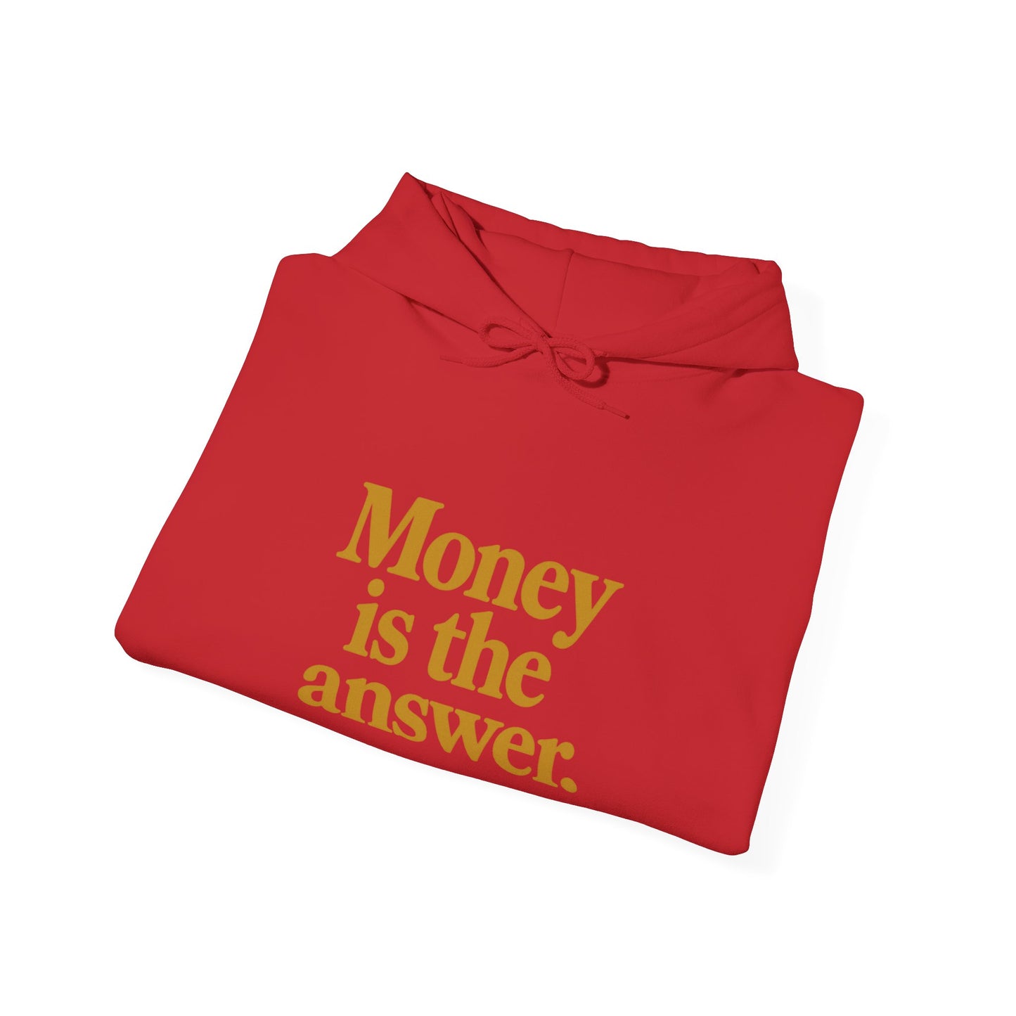 Money is the Answer Hoodie (gold), Cozy Sweatshirt for Entrepreneurs, Trendy Gift for Financial Freedom, Comfortable Casual Wear, [...]