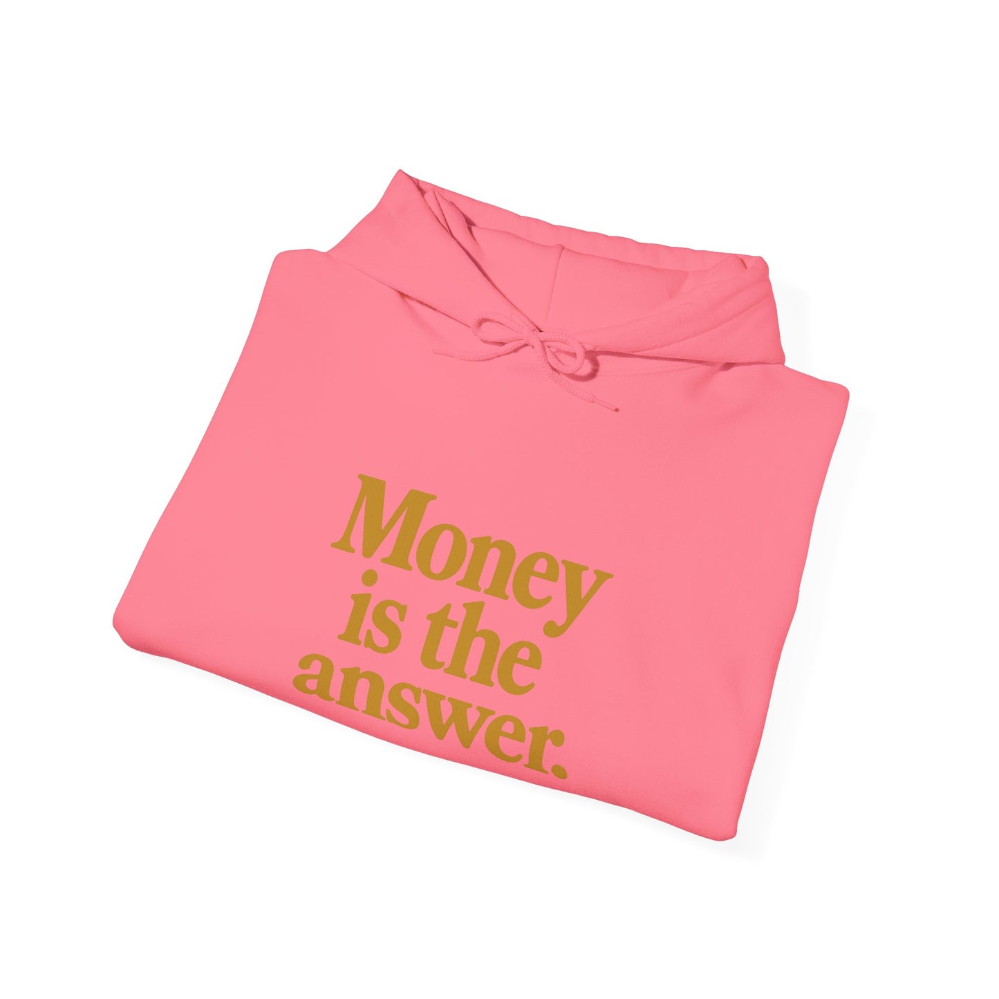 Money is the Answer Hoodie (gold), Cozy Sweatshirt for Entrepreneurs, Trendy Gift for Financial Freedom, Comfortable Casual Wear, [...]