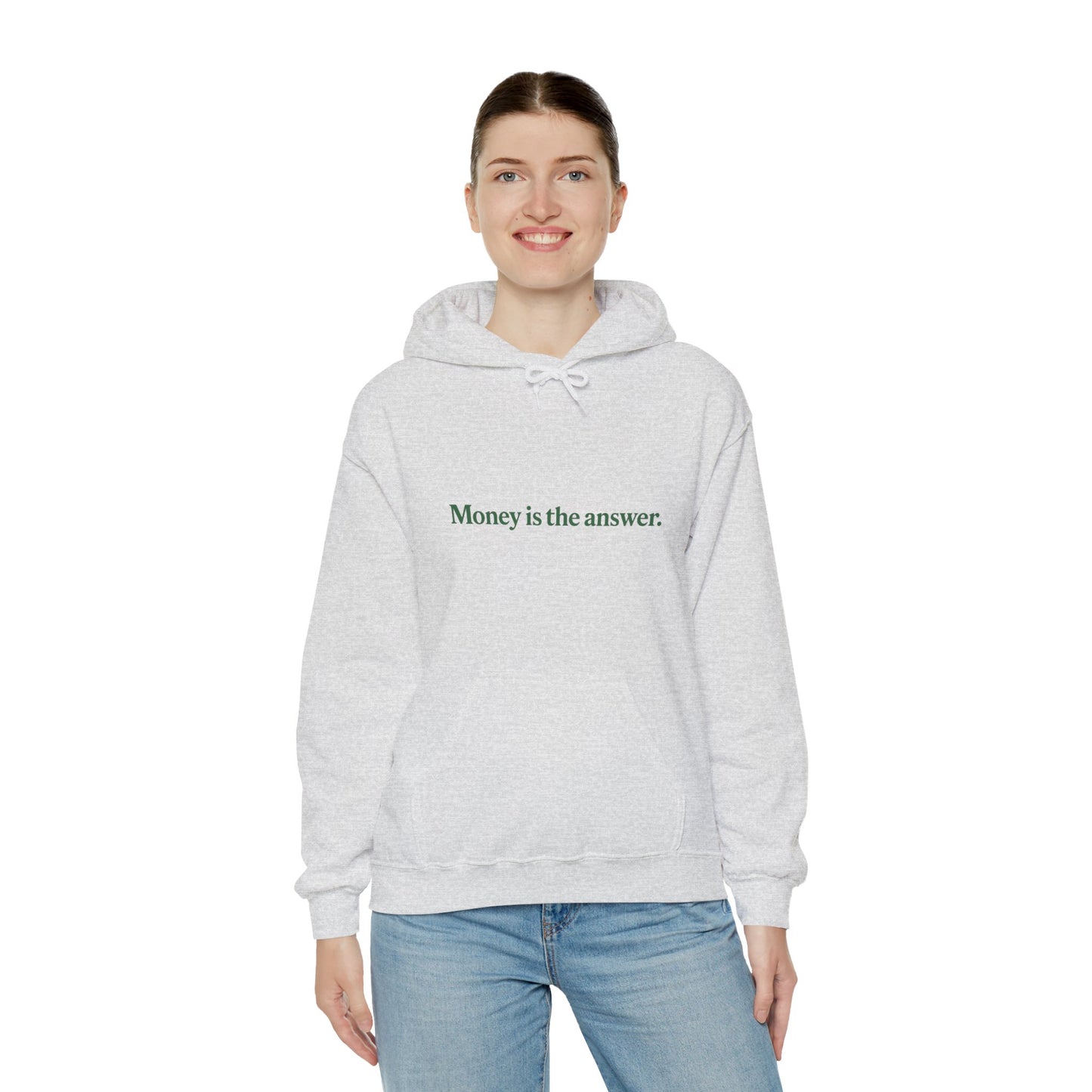 Money is the Answer Hoodie, Unisex Pullover Sweatshirt, Casual Streetwear, Gift for Entrepreneurs, Motivational Apparel