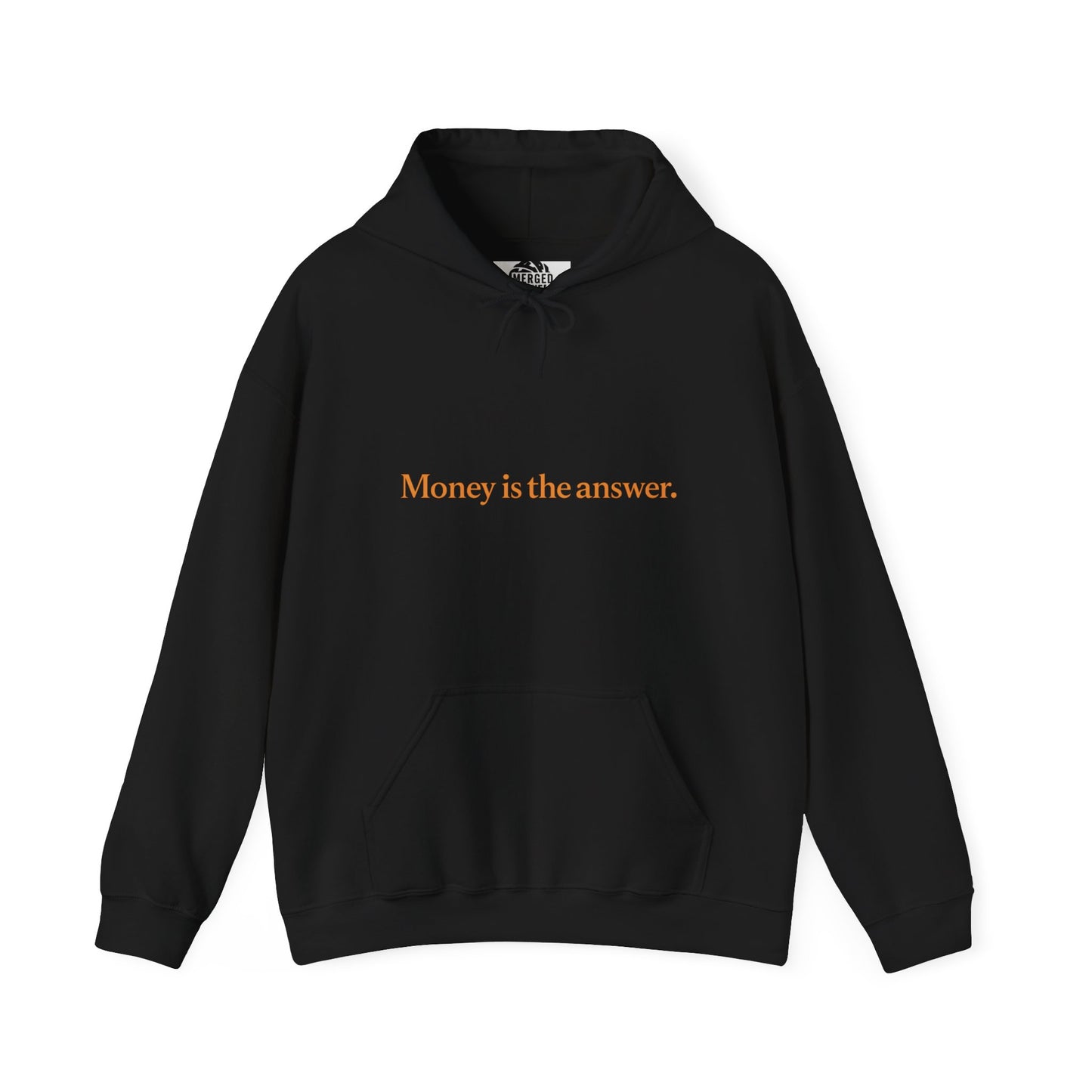 Money is the Answer Unisex Heavy Blend Hooded Sweatshirt, Casual Wear, Gift for Friends, Relaxed Style, Motivation Apparel