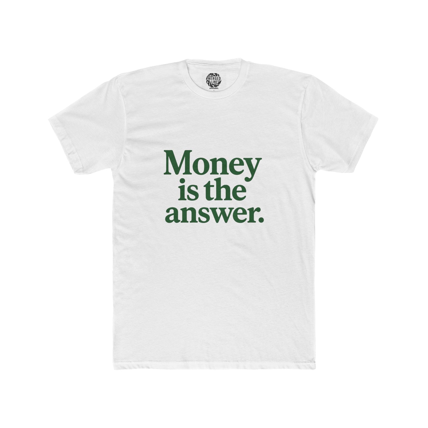Money is the Answer Unisex Cotton Crew Tee, Casual Style, Graphic Tee, Gift for Entrepreneurs, Motivational Shirt, Everyday Wear