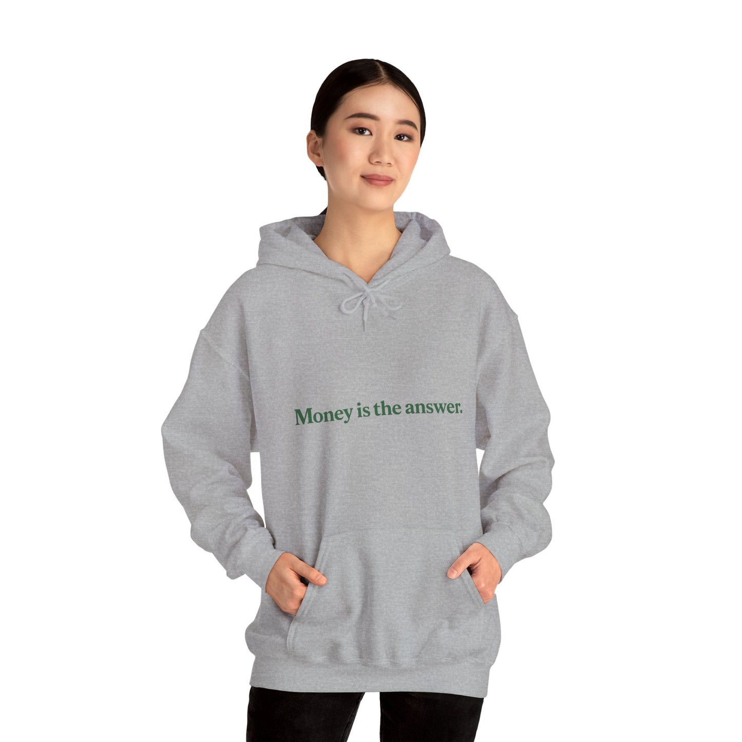Money is the Answer Hoodie, Unisex Pullover Sweatshirt, Casual Streetwear, Gift for Entrepreneurs, Motivational Apparel