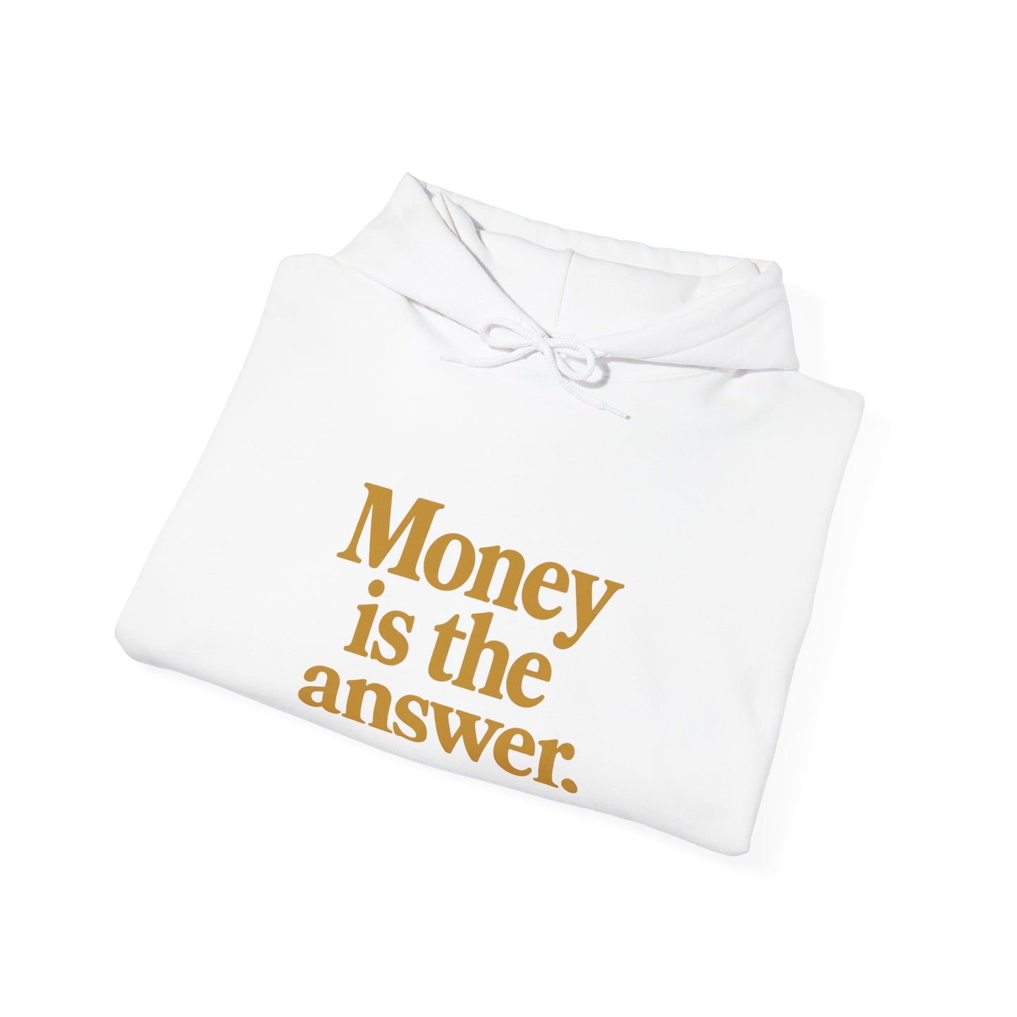 Money is the Answer Hoodie (gold), Cozy Sweatshirt for Entrepreneurs, Trendy Gift for Financial Freedom, Comfortable Casual Wear, [...]