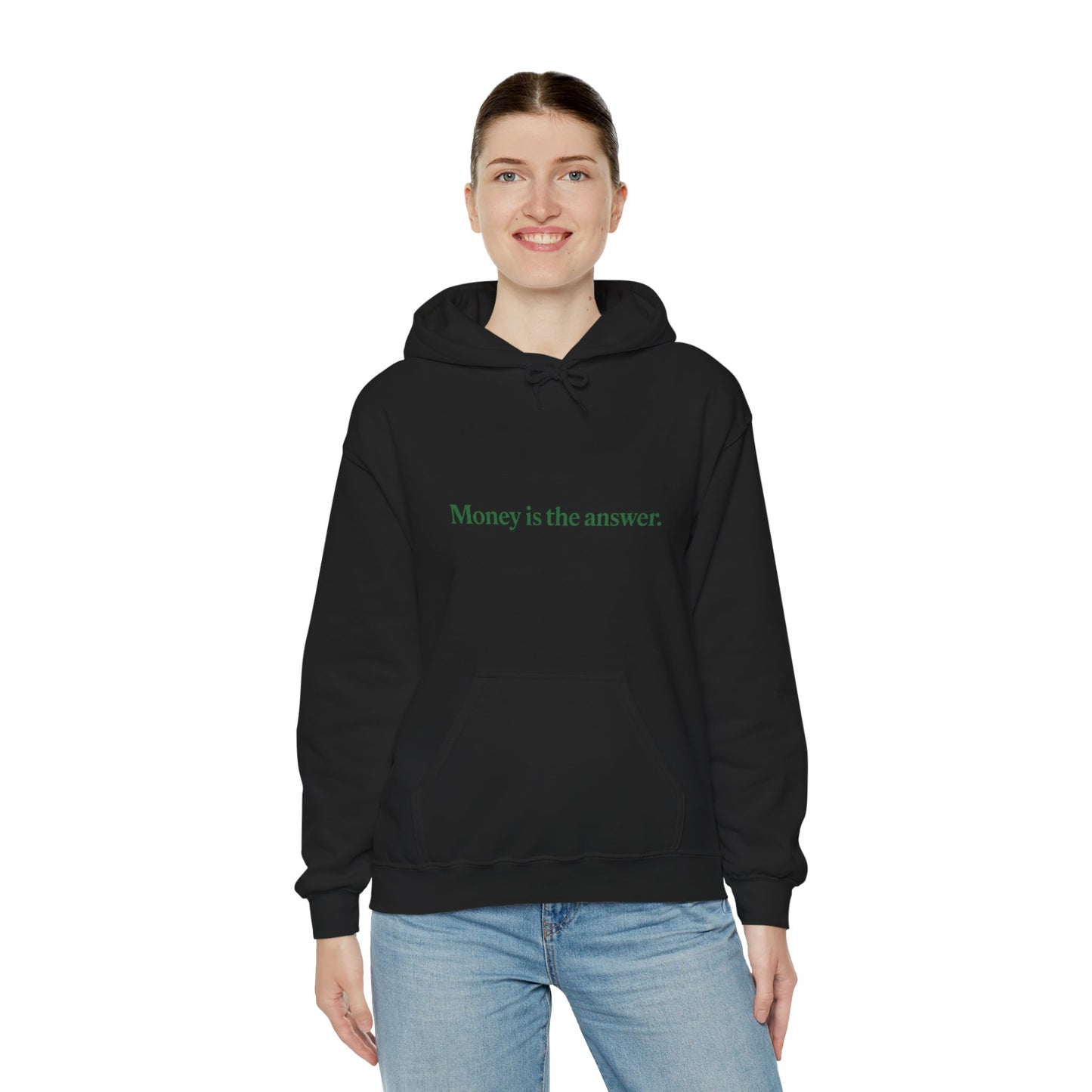 Money is the Answer Hoodie, Unisex Pullover Sweatshirt, Casual Streetwear, Gift for Entrepreneurs, Motivational Apparel