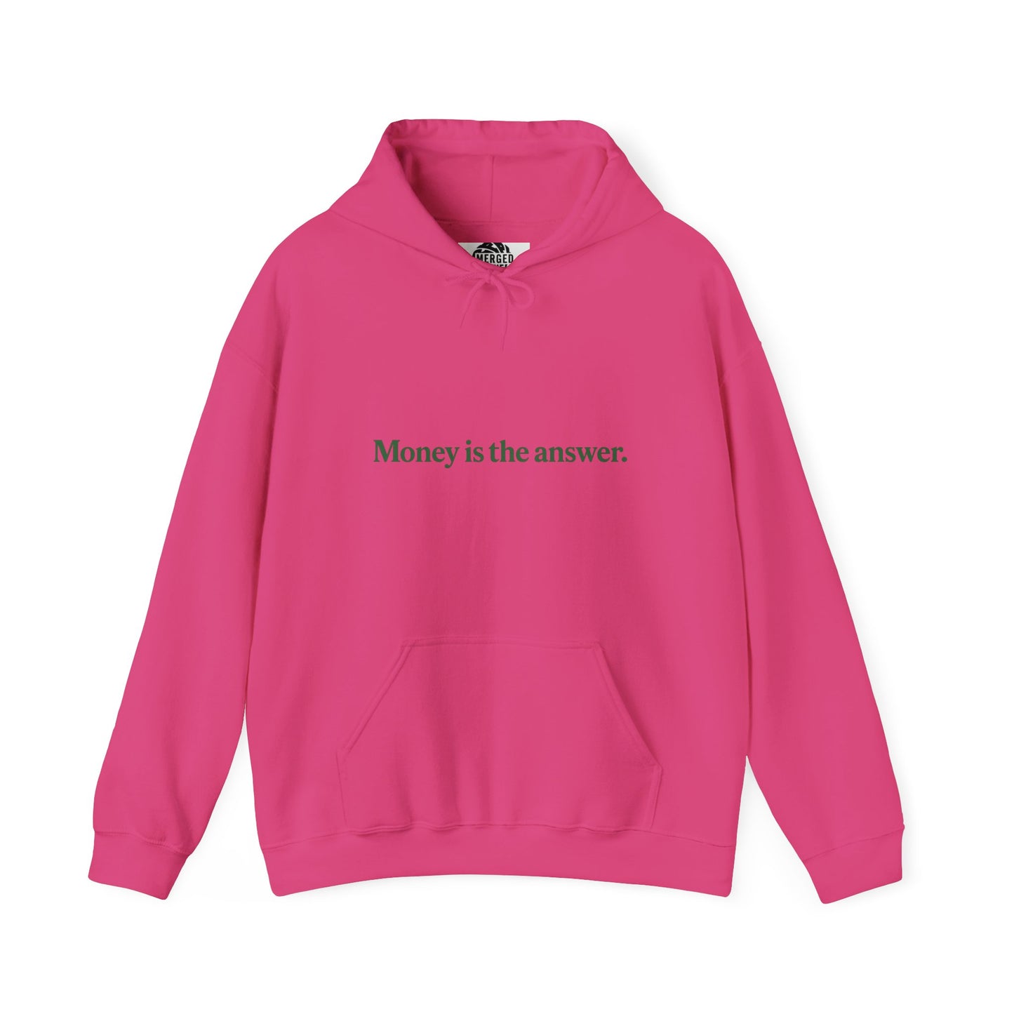 Money is the Answer Hoodie, Unisex Pullover Sweatshirt, Casual Streetwear, Gift for Entrepreneurs, Motivational Apparel