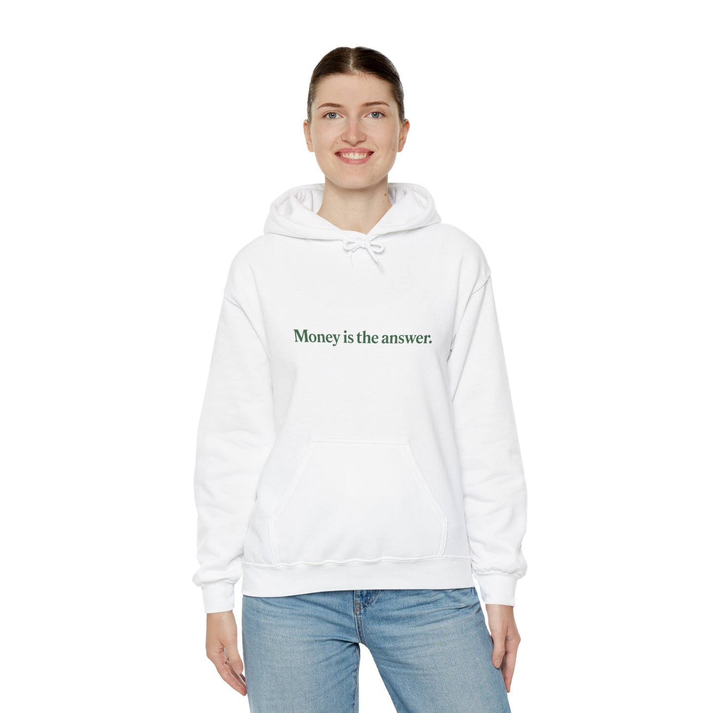 Money is the Answer Hoodie, Unisex Pullover Sweatshirt, Casual Streetwear, Gift for Entrepreneurs, Motivational Apparel