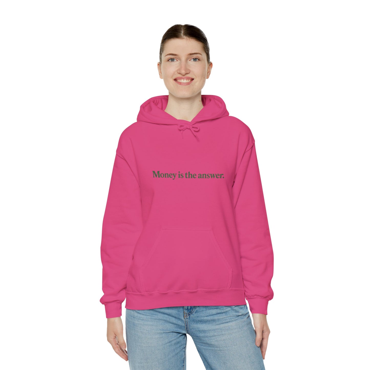 Money is the Answer Hoodie, Unisex Pullover Sweatshirt, Casual Streetwear, Gift for Entrepreneurs, Motivational Apparel