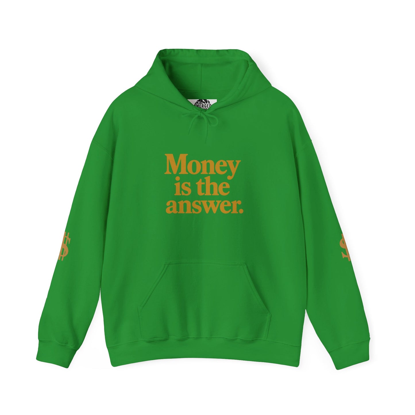 Money is the Answer Hoodie (gold), Cozy Sweatshirt for Entrepreneurs, Trendy Gift for Financial Freedom, Comfortable Casual Wear, [...]