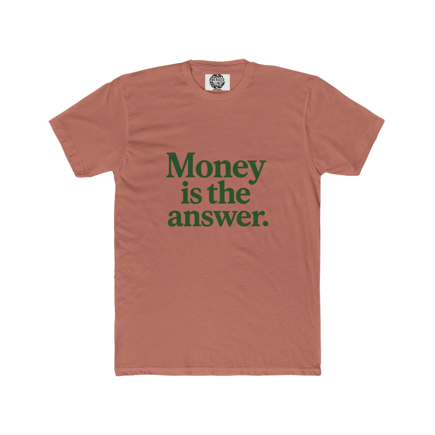 Money is the Answer Unisex Cotton Crew Tee, Casual Style, Graphic Tee, Gift for Entrepreneurs, Motivational Shirt, Everyday Wear